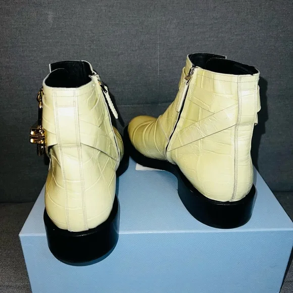 Givenchy Croc Embossed Leather Boot (NWT)!